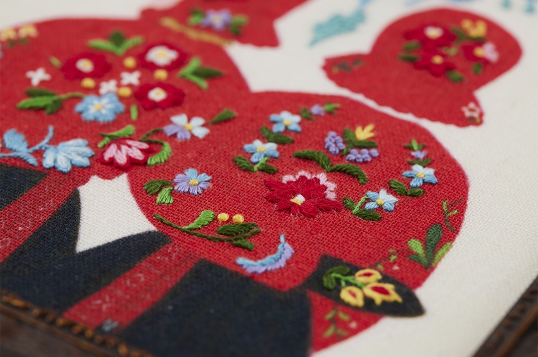 柏木リエさん×bitteさん 民族衣装の刺繍フレーム「スウェーデン