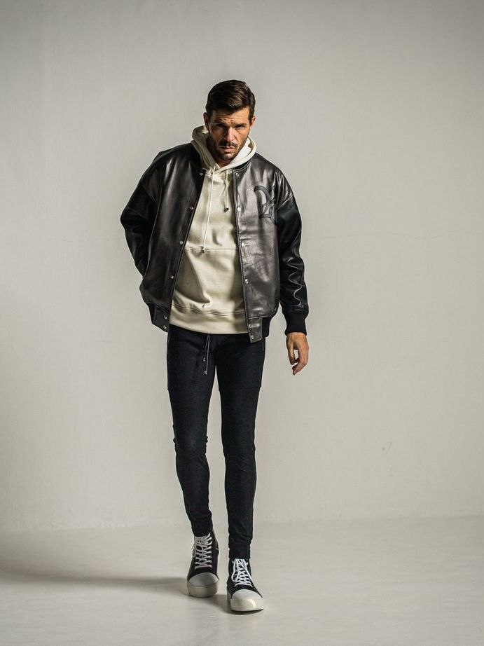 RESOUND CLOTHING - 《予約9月1日18時締め》 leather Varsity jacket