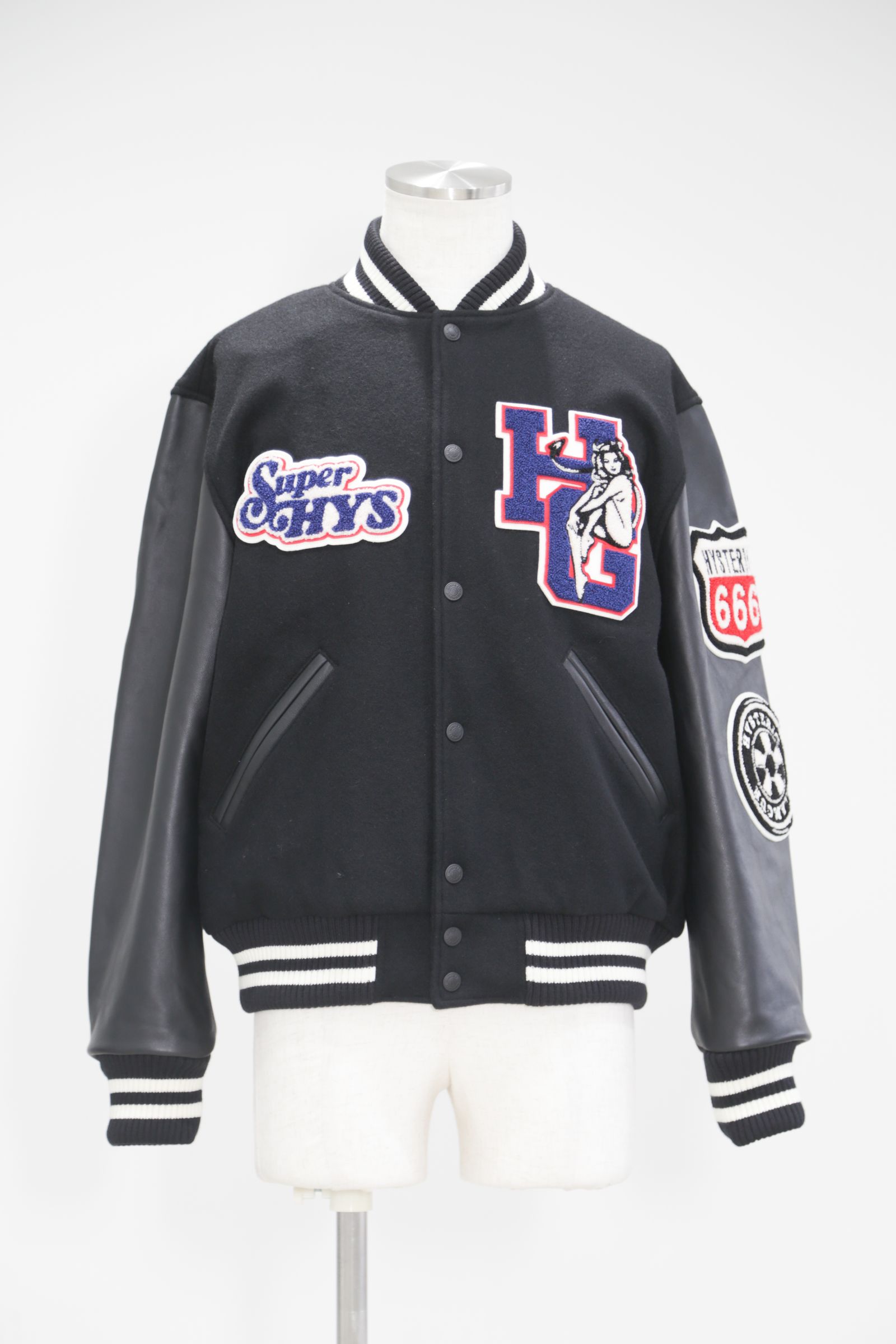 HYSTERIC GLAMOUR - MOTOR CITY FEVER スタジャン / ブラック | Tempt