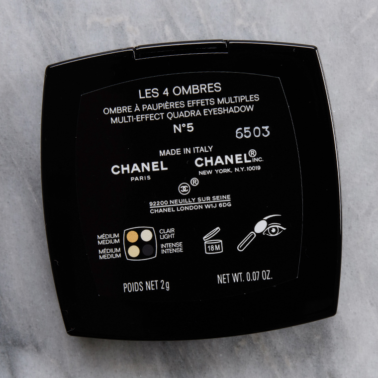 Chanel No 5 Les 4 Ombres Multi-Effect Quadra Eyeshadow Review