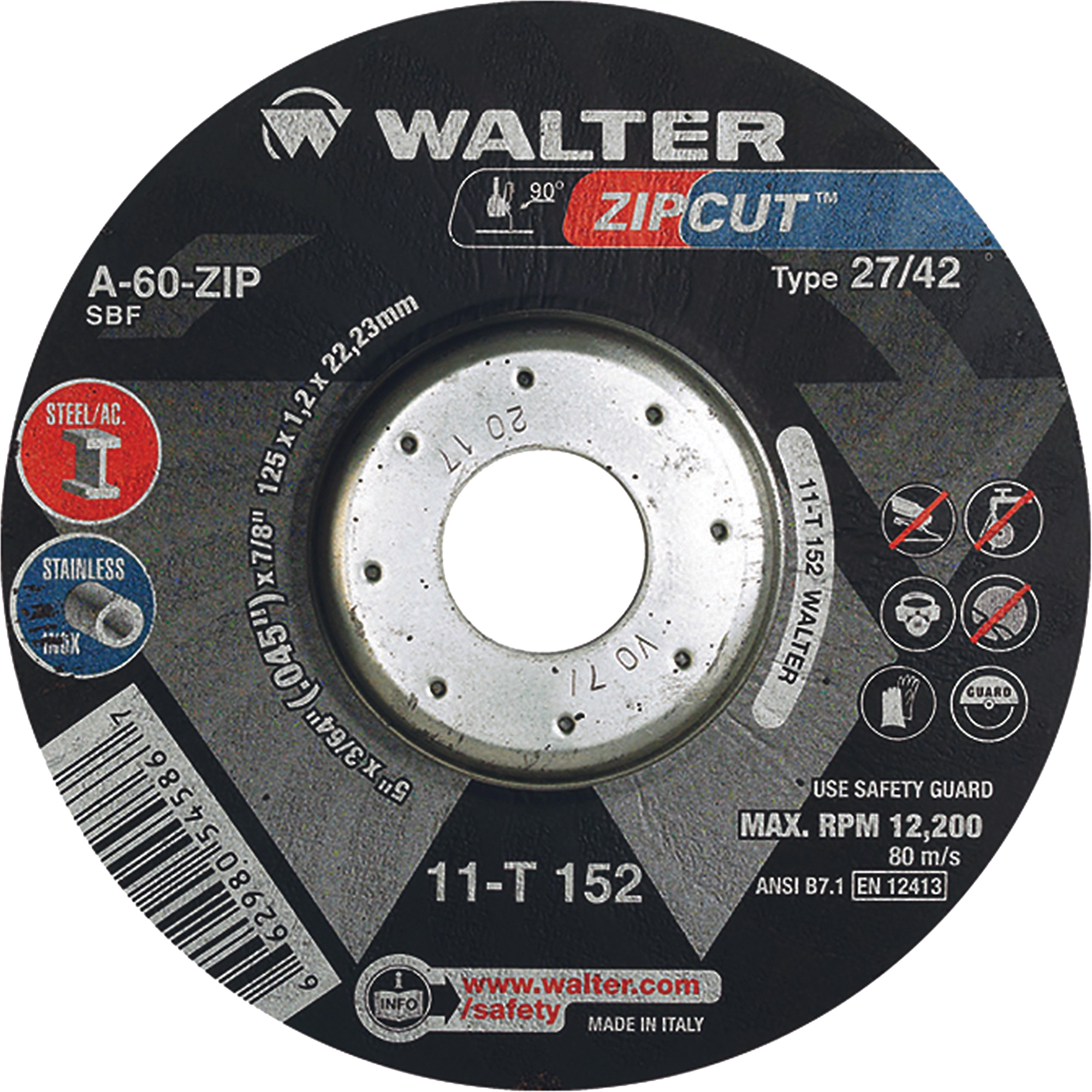 Walter Surface Technologies 11T152 Zipcut Right Angle Grinder