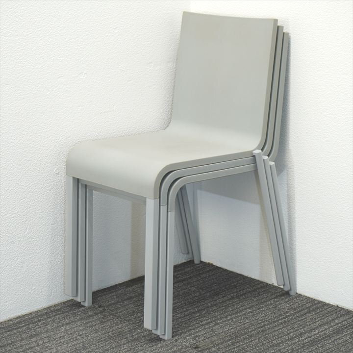 ヴィトラ .03(ゼロスリー) スタッキングチェア グレー- 中古オフィス