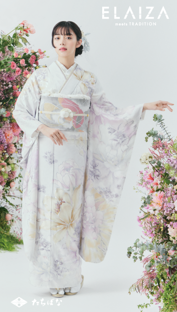 池田エライザ”の振袖-グレー｜成人記念の新作振袖ご紹介 EL-723