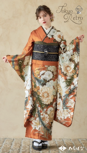 マーシュ彩ちゃん”着用の振袖-オレンジ｜成人記念の新作振袖ご紹介 TR-