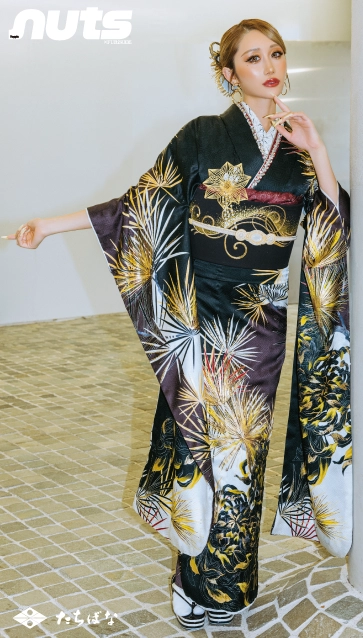 原ちゃん×nuts（ナッツ）-黒|ハタチ記念の新作振袖ご紹介 nt-806