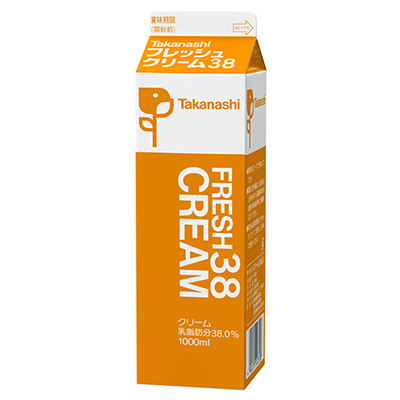 フレッシュクリーム38 1000ml | タカナシミルク WEB SHOP 法人・プロユース