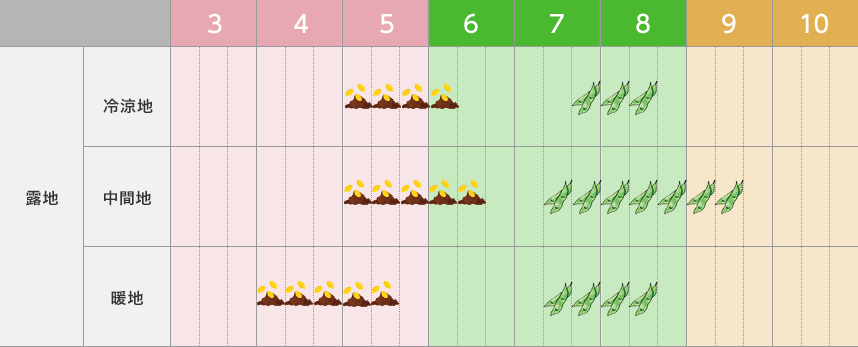 エダマメ ｜ 野菜栽培マニュアル ｜ 調べる ｜ タキイ種苗株式会社
