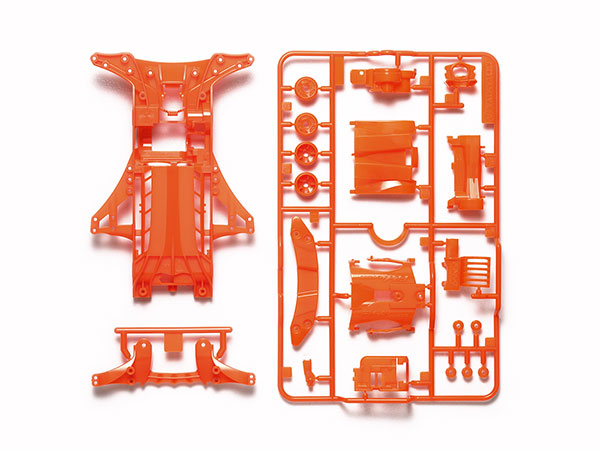 タミヤ ミニ四駆特別企画 FM-A蛍光カラーシャーシセット （オレンジ