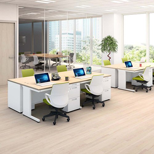 たのめーる】コクヨ インベントデスク 両袖机 A4タイプ 幅1400×奥行700