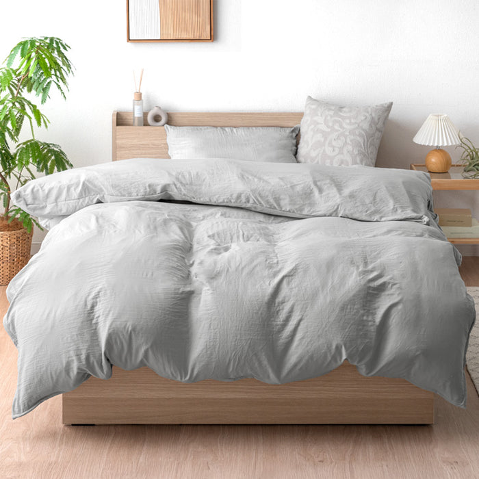 シングル］布団カバー 掛け布団カバー＆枕カバー 洗いざらし加工