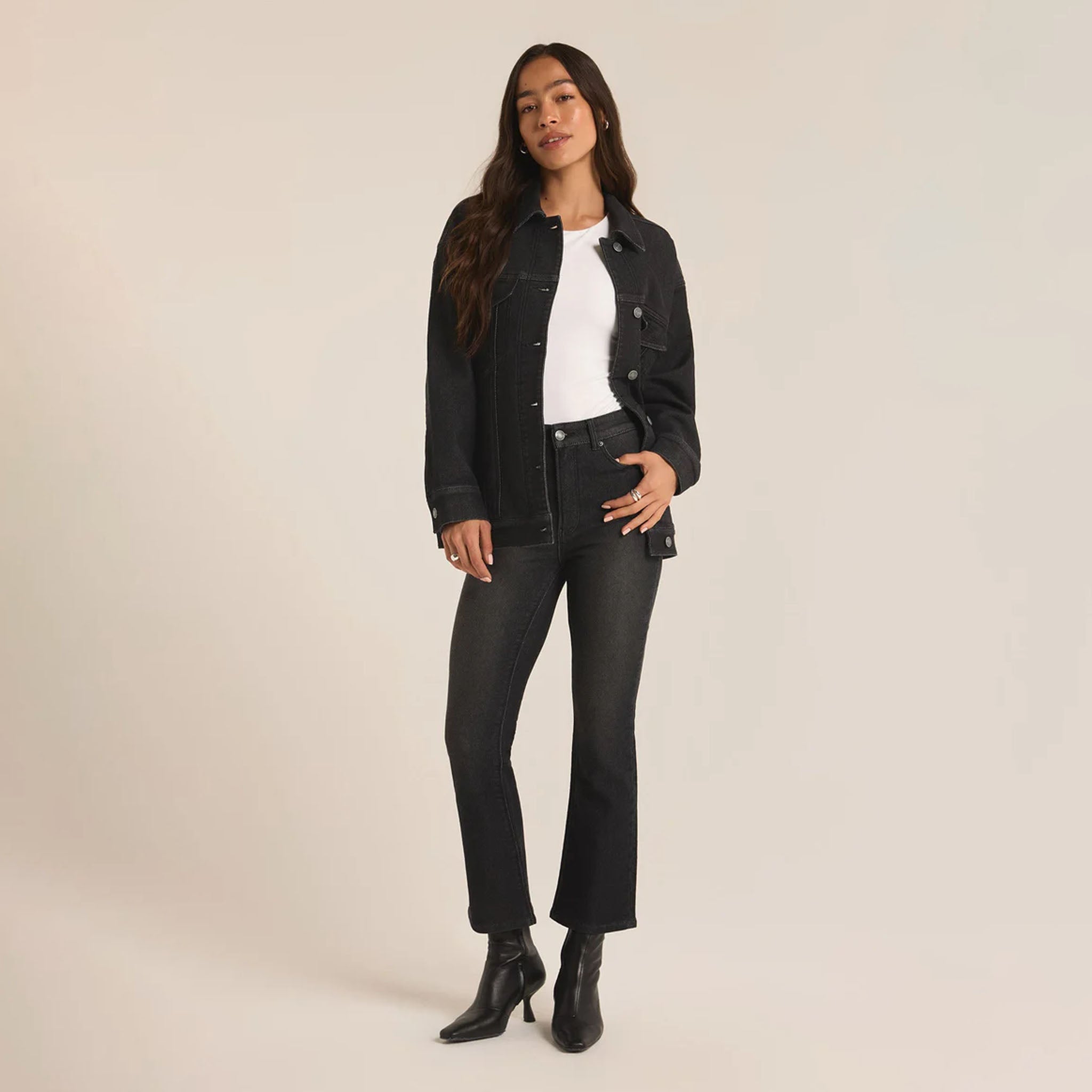 Z Supply Miles Denim Jacket Black Sand – Addison West