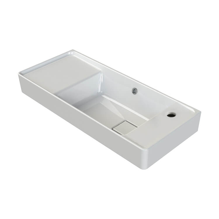 CeraStyle 044700-U By Nameek's Sharp Rectangular White Ceramic