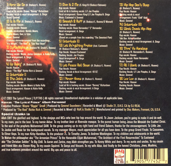 Here We Go by Hassan The Lyrical Prince (CD 2003 HAD Records) in