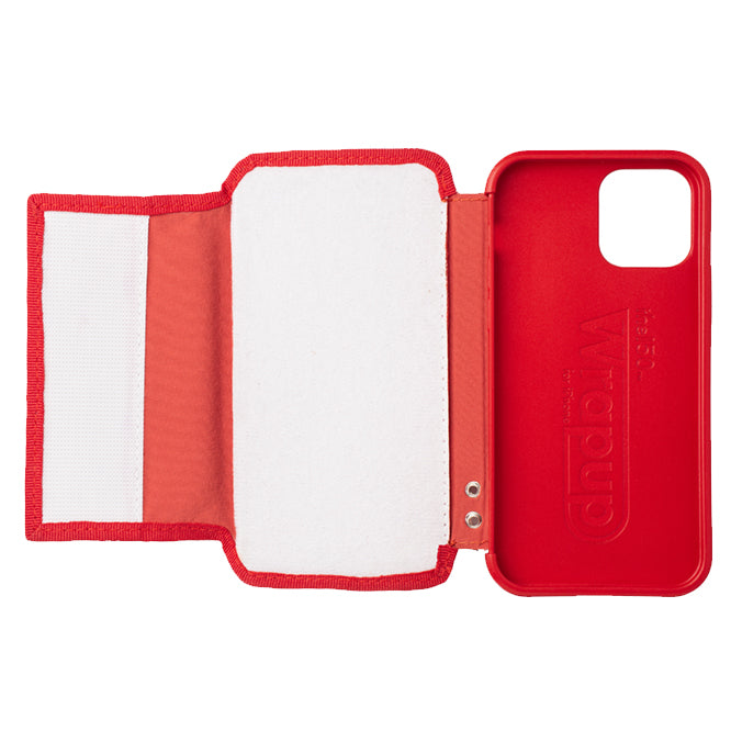 Wrapup for iPhone12Pro/12(Red) | 財布付き多機能スマホケース
