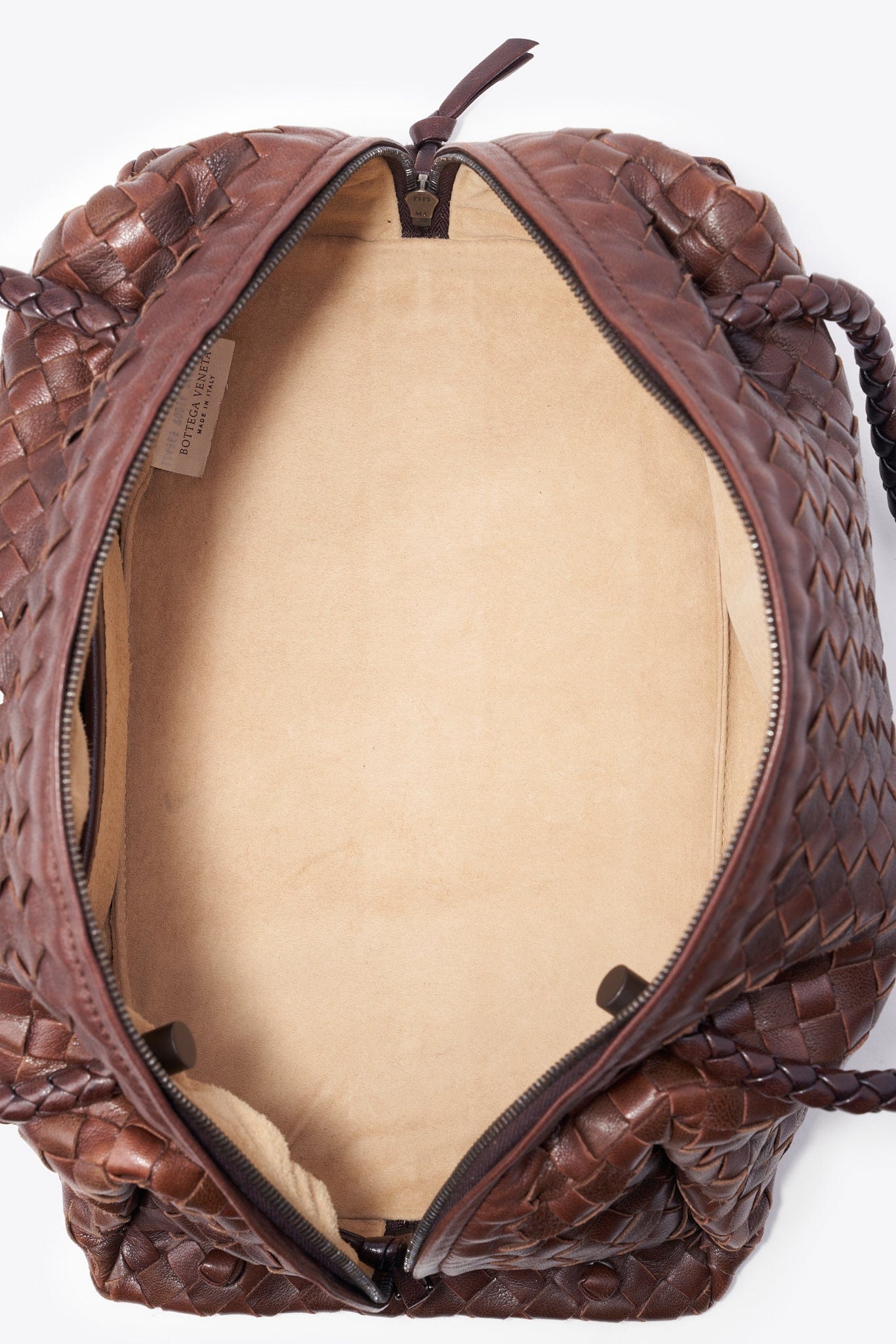 Bottega Veneta Brown Intrecciato Leather Shoulder Bag – The Hosta