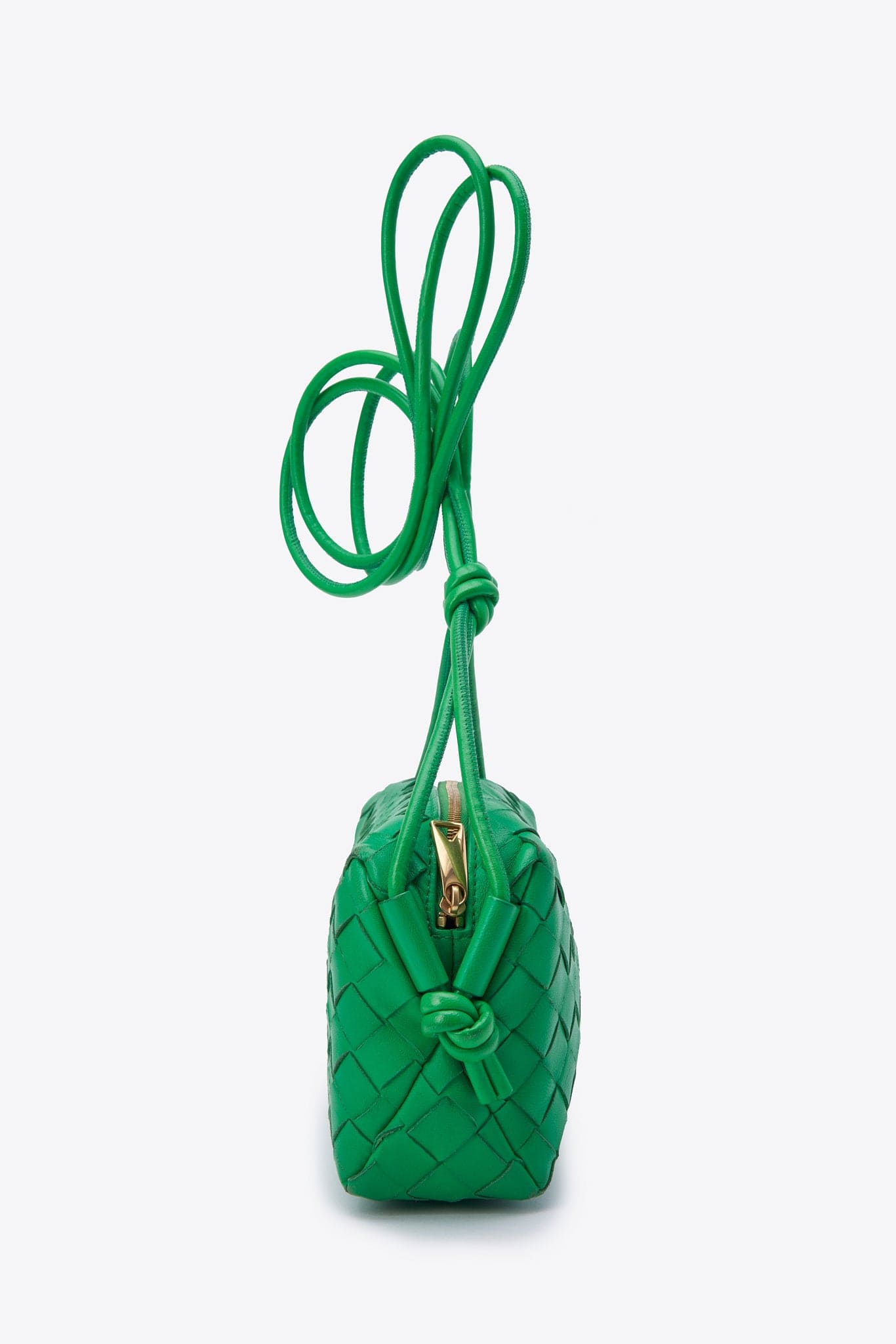 Bottega Veneta Green Loop Intrecciato Leather Crossbody Bag – The