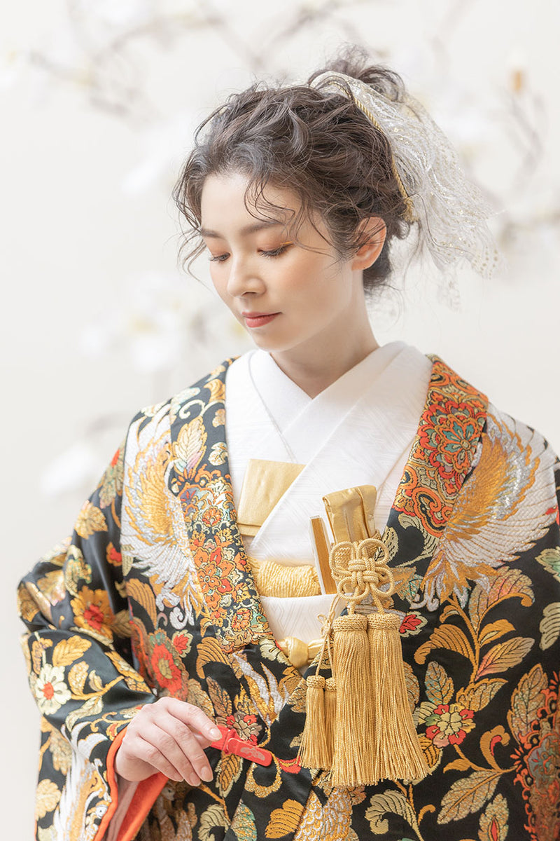 色打掛・鳳凰古代鏡文｜白無垢・色打掛レンタルなら結婚式着物専門の