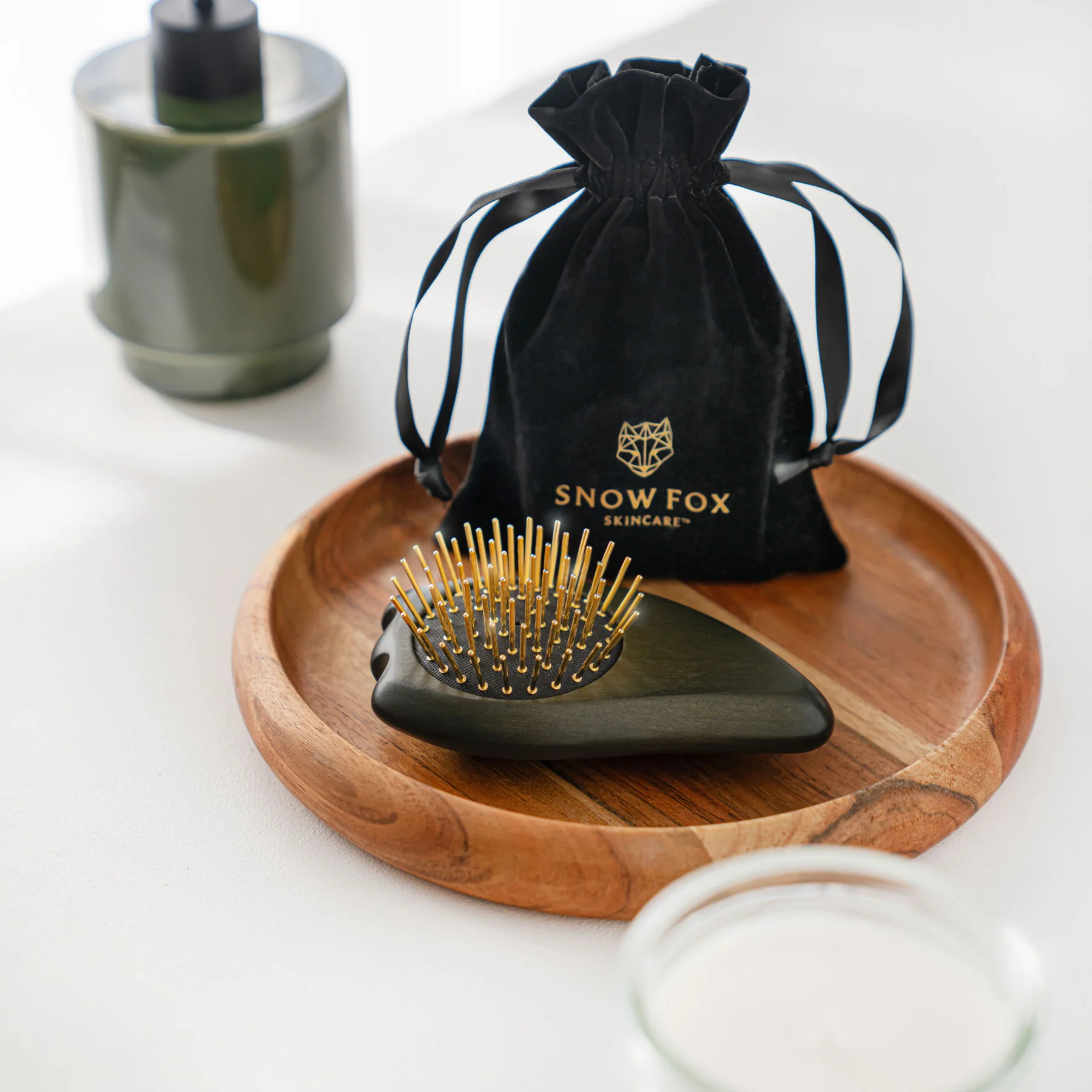Snow Fox Skincare Gua Sha Hair & Scalp Brush in Ghost Edition