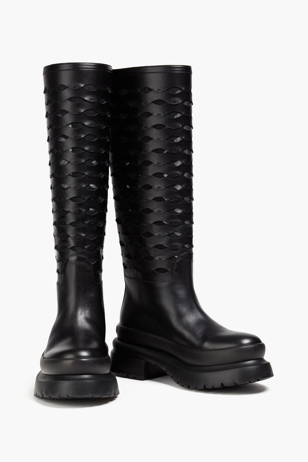 VALENTINO GARAVANI VLOGO スエード ロングブーツ | THE OUTNET