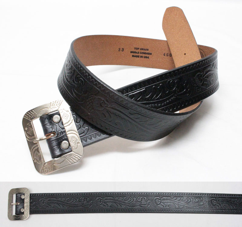 ACE WESTERN BELTS 【Style No. 900 NICKEL BUCKLE ＜BLACK＞】 エース