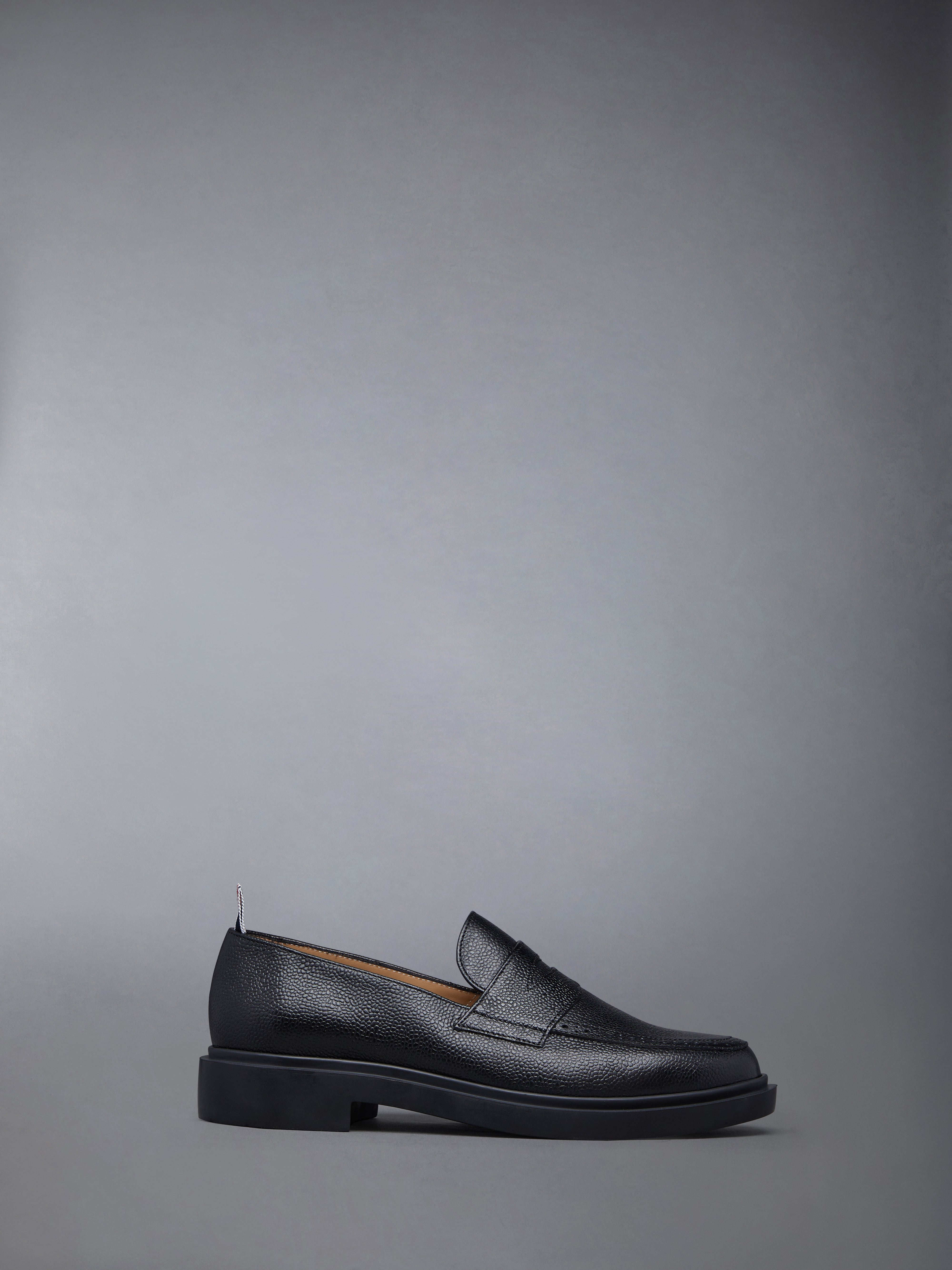 Pebble Grain Rubber Sole Penny Loafer | Thom Browne