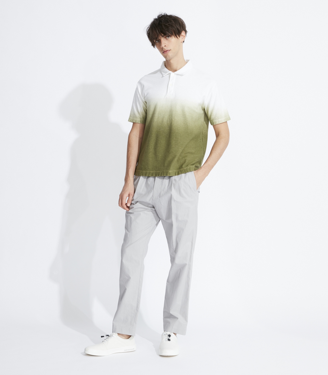 Men's dip dye s/s polo｜スリードッツ オフィシャルオンラインショップ