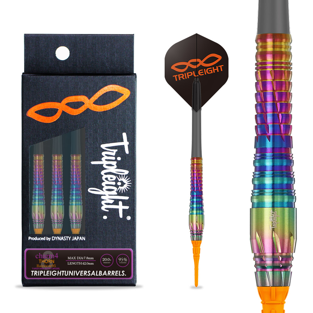 ダーツ バレル DYNASTY TRIPLEIGHT charm4 Rainbow95 武山郁子 選手