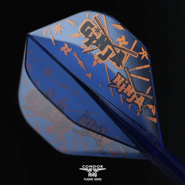 ダーツ フライト CONDOR AXE GINJA NINJA クリアブルー Matt Champbell
