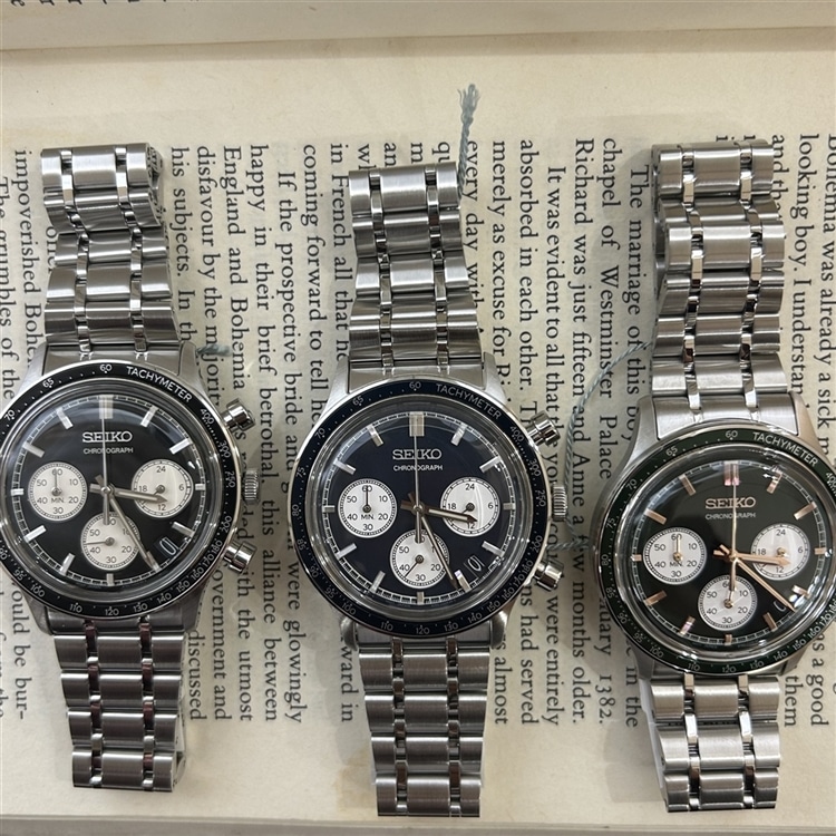 SEIKO】3色展開で輝きを届けるクロノグラフ時計のご紹介〈junks ルクア