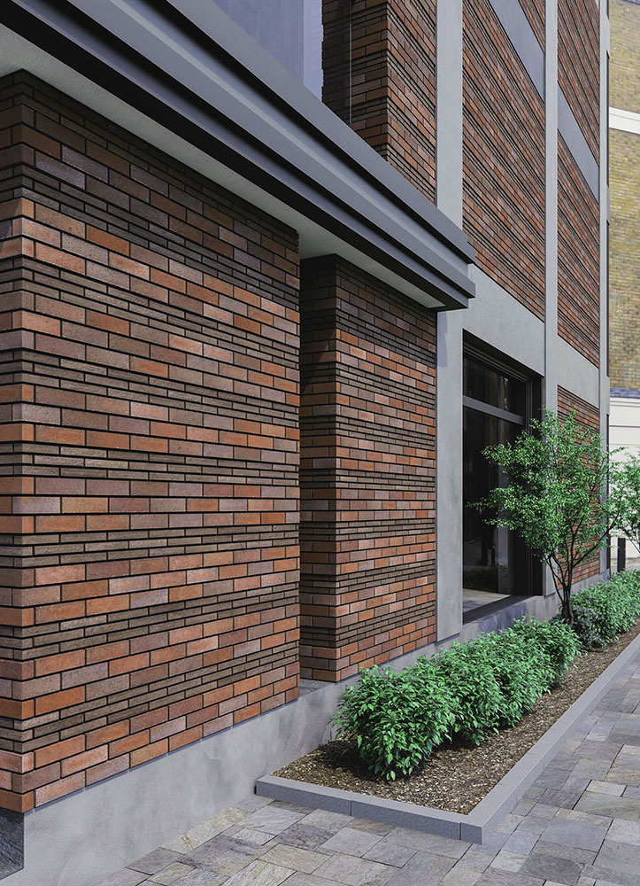 ニッタイ工業 外壁タイル ブリザードフラット17 二丁掛平 ZRF-2-RR