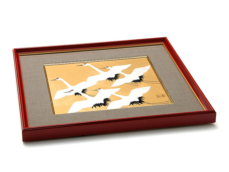 九谷陶額(陶板画) 鶴 48695CCY | タイルライフ アウトレットタイル販売