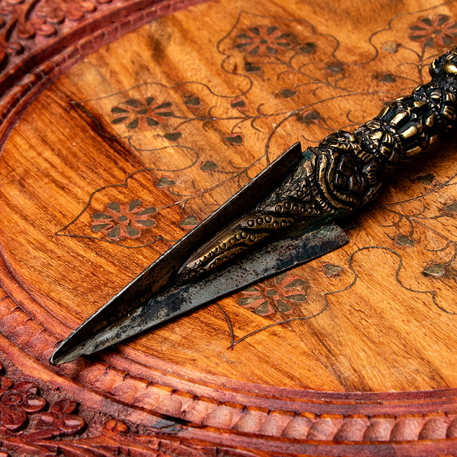 アンティーク調 チベット仏教法具 ヴァジュラ・キラヤ プルバ - 20cm