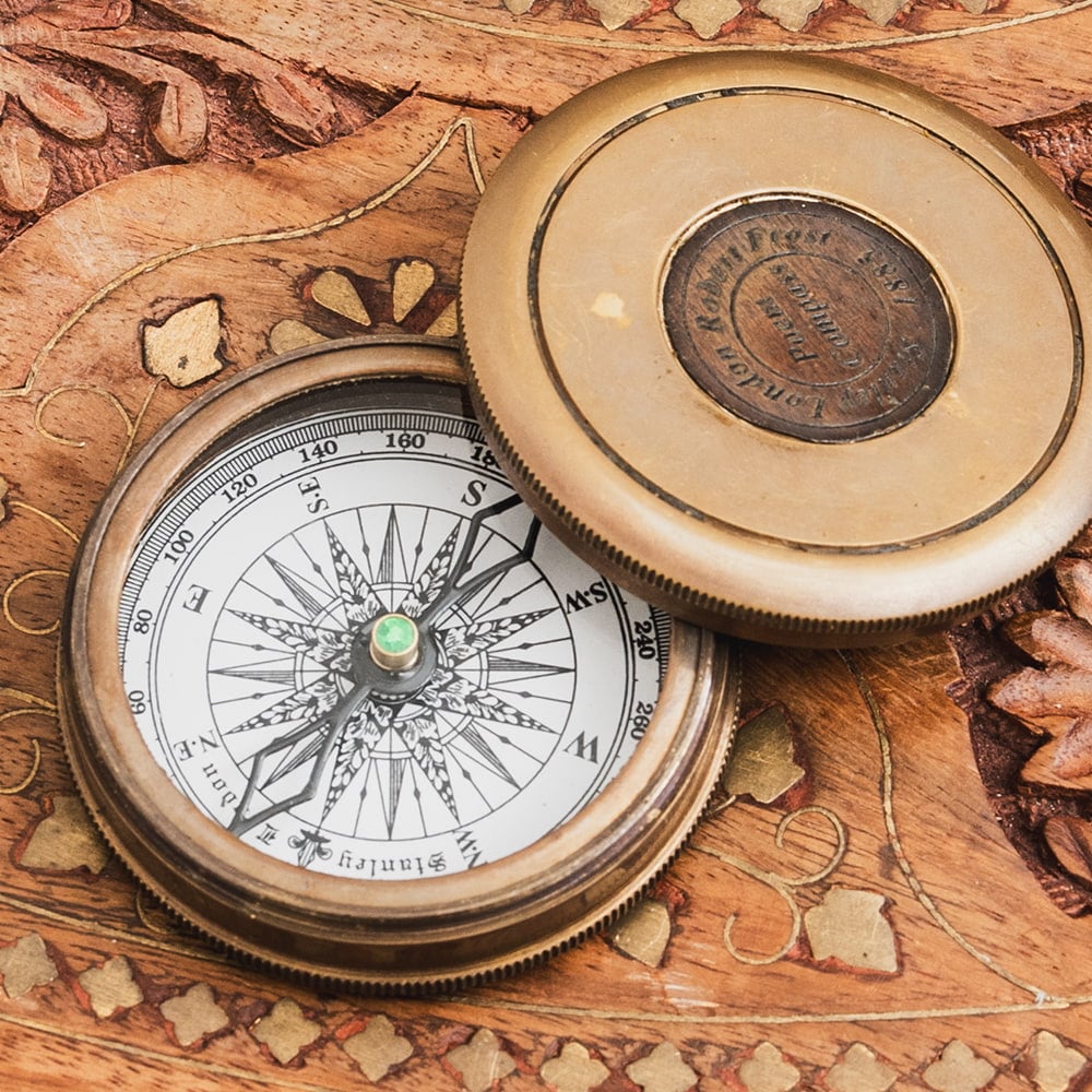 アンティーク アンティック コンパス 方位磁針 (直径約5.5cm)大英帝国