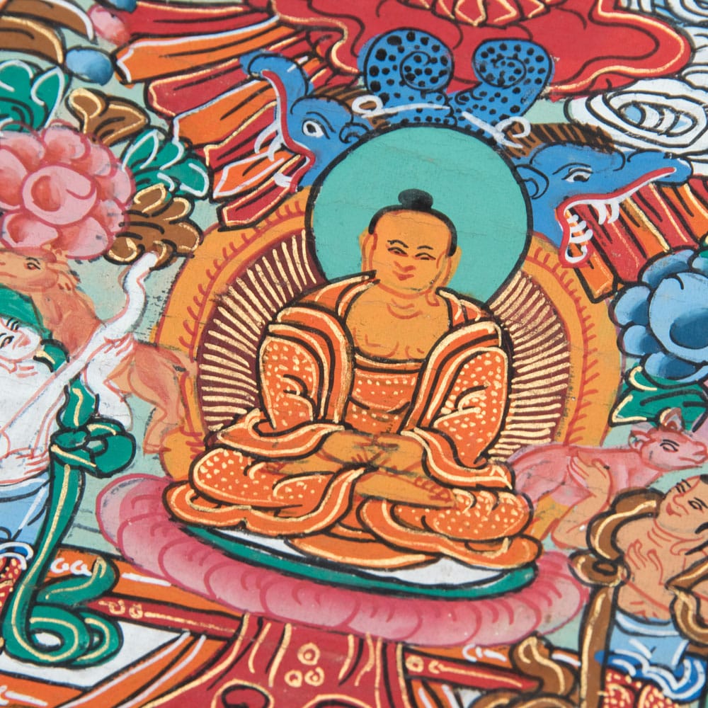 送料無料 観音菩薩 タンカ 仏画 〔一点物〕タンカ アヴァローキテ