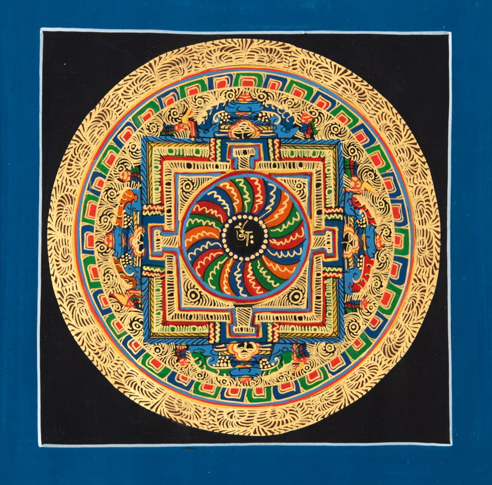 一点物〕タンカ - カーラチャクラマンダラ[25cm x 25cm] の通販