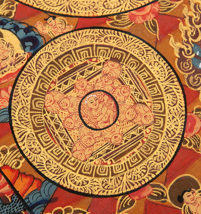 一点物〕タンカ - 五仏曼荼羅[31cm x 39cm] の通販[送料無料