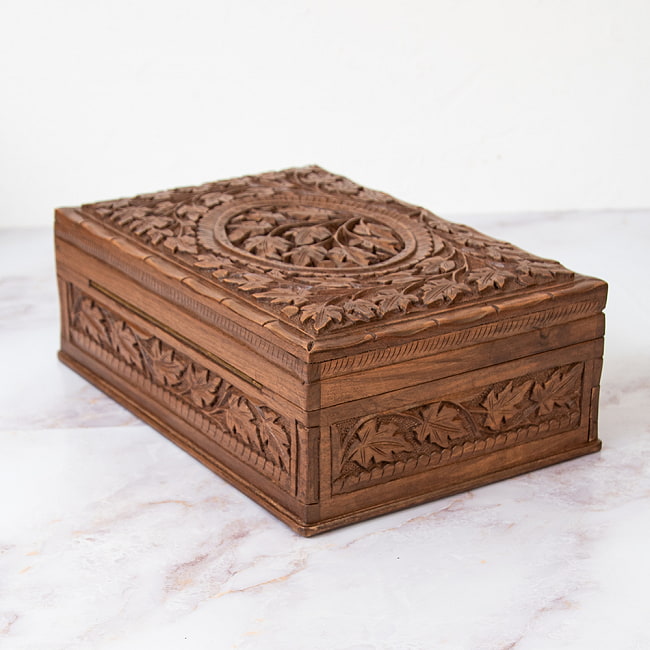 1点もの】カシミールの細密彫刻 ジュエルボックス からくり仕掛け