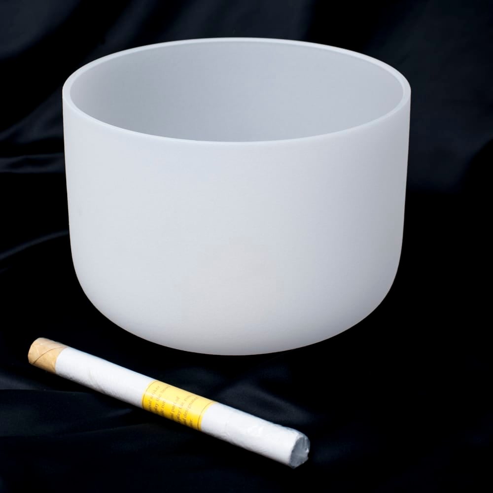 E音程】第3チャクラ（solar plexus）クリスタルシンギングボウル 直径