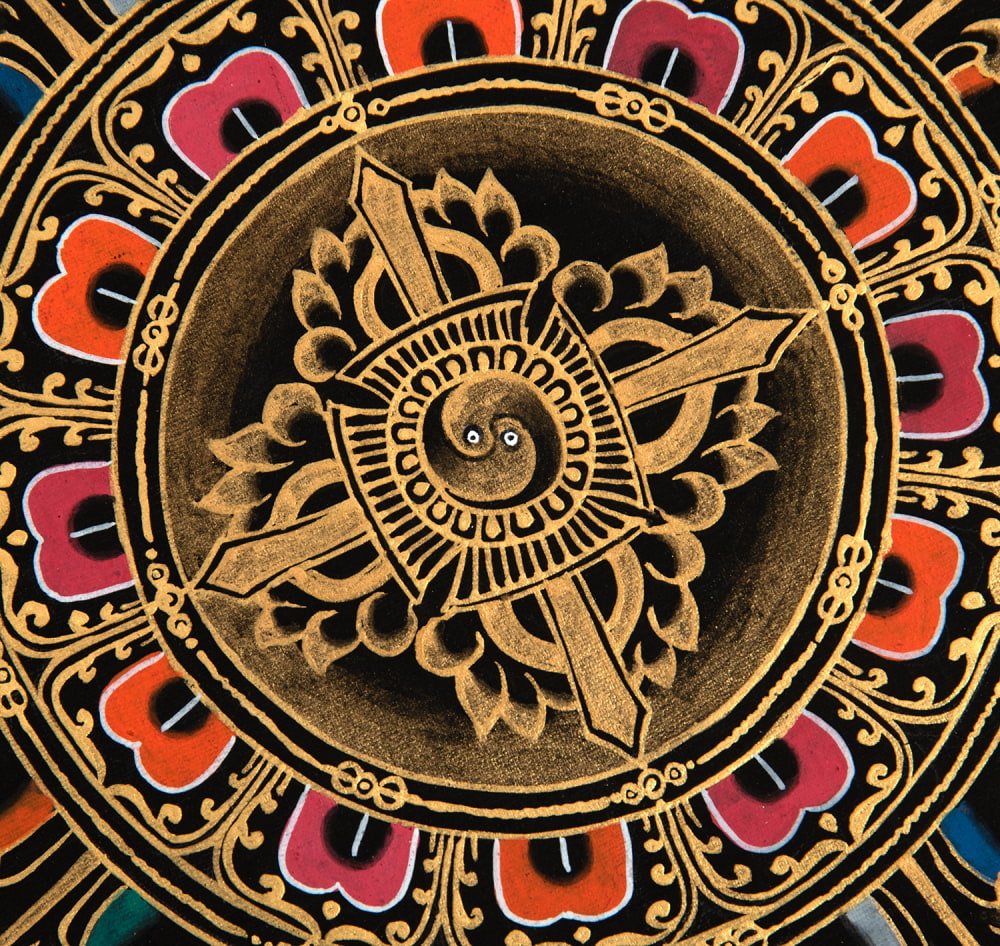 一点物〕タンカ - 八吉祥曼荼羅 アシュタマンガラ Ashtamangala[35cm x