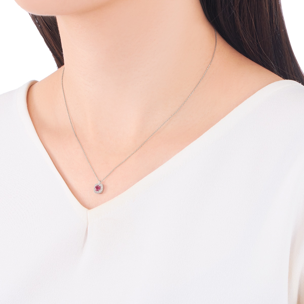 プラチナルビーネックレス(RPN731-002)|TSUTSUMI（ジュエリーツツミ