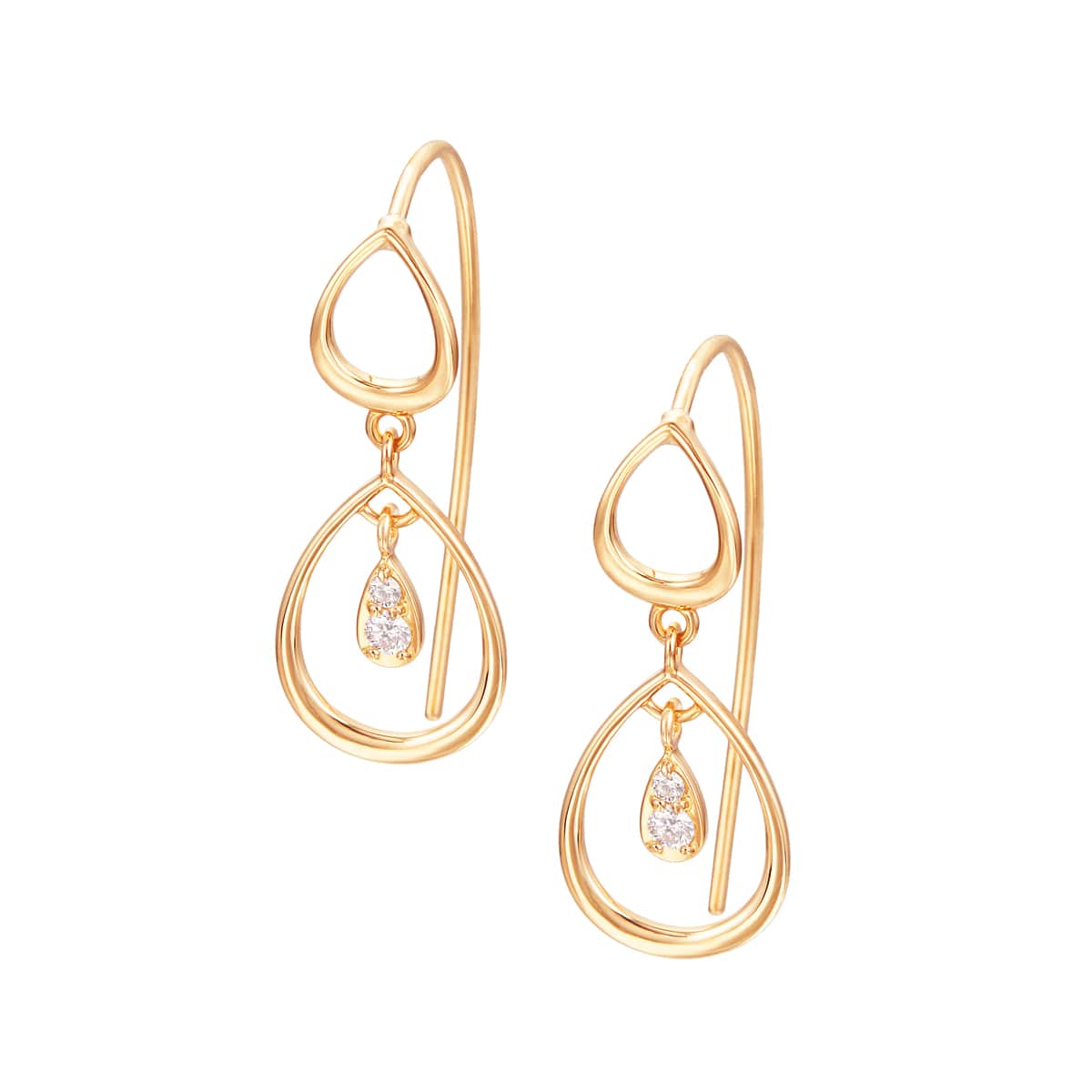 K18イエローゴールドダイヤモンドピアス(RPE613-002)|TSUTSUMI