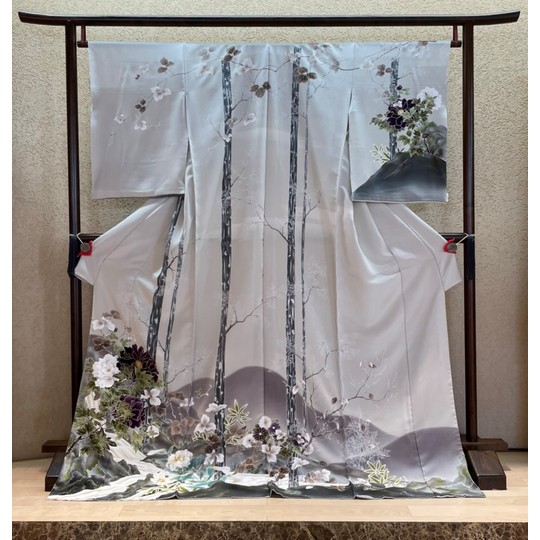 京友禅訪問着 琳派牡丹山水図 優雅なきもの つゞれ屋｜日本橋・銀座の