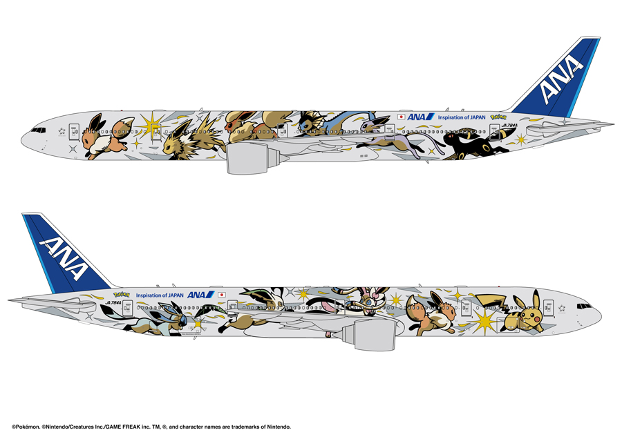 ANA 777-300ER イーブイJET 787-9ポケモンJET ANA 777-300ER イーブイ