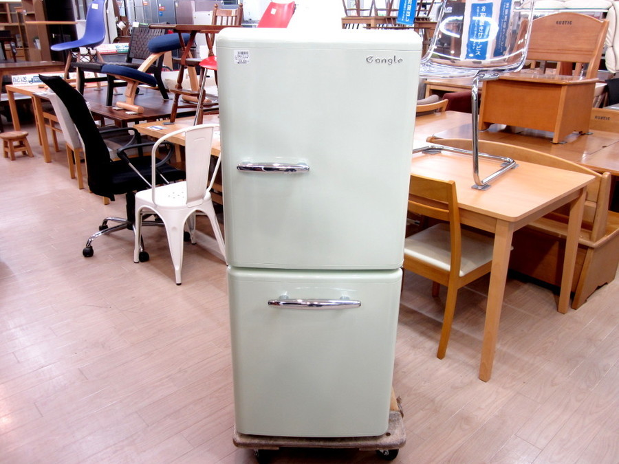 レトロ 22年イーアングル 白 2ドア冷蔵庫149L eangle エディオン