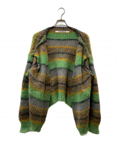中古・古着通販】PERVERZE (パーバーズ) Stripe Mohair Wide Cardigan
