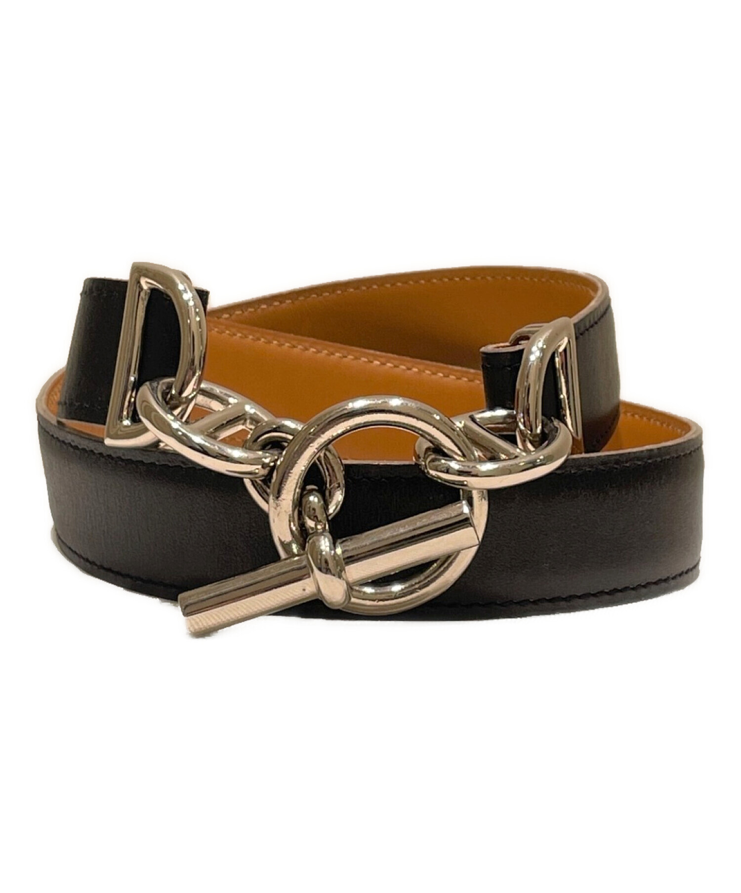 中古・古着通販】HERMES (エルメス) シェーヌダンクルベルト ブラック