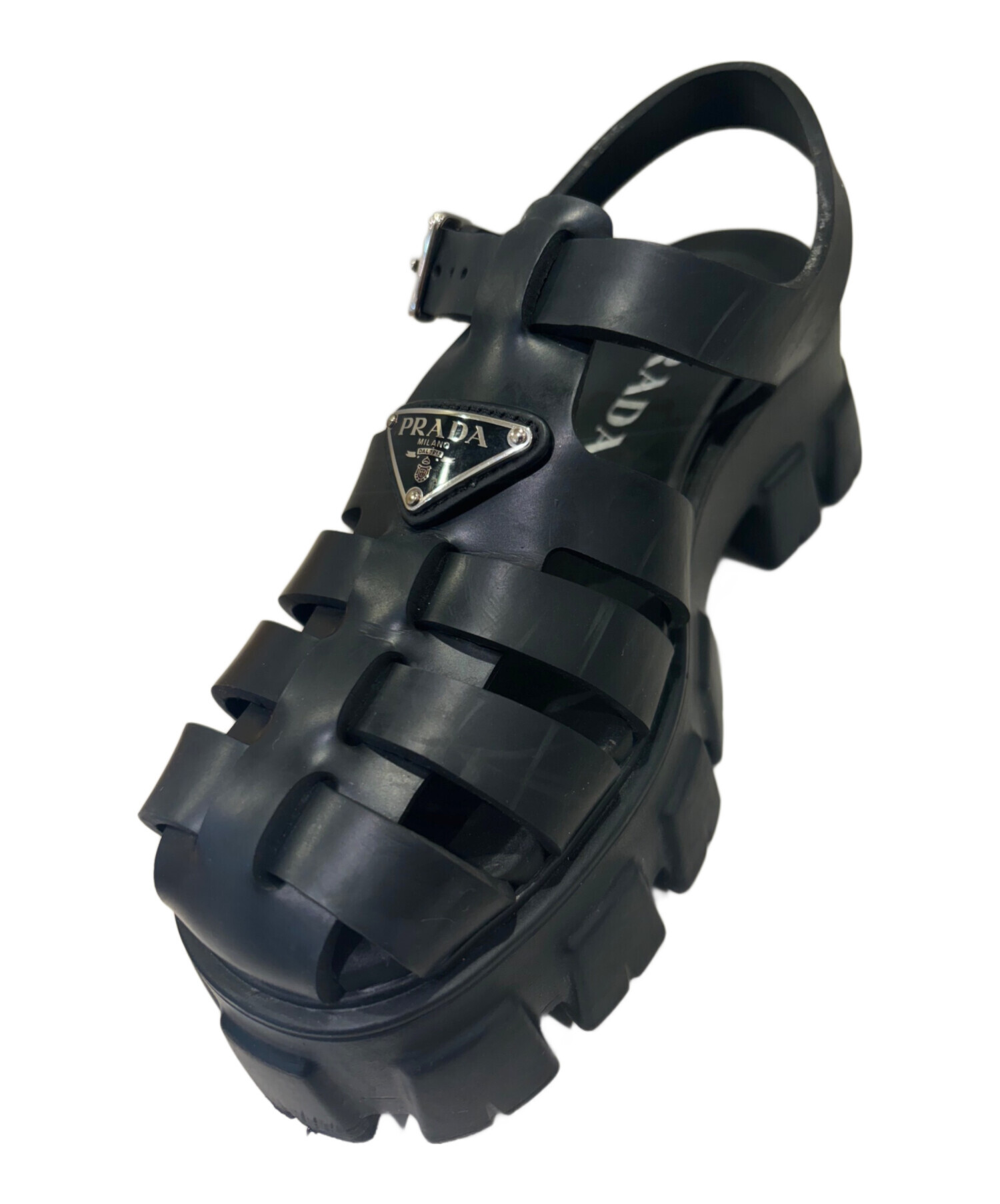 中古・古着通販】PRADA (プラダ) プラダ モノリス ラバー サンダル