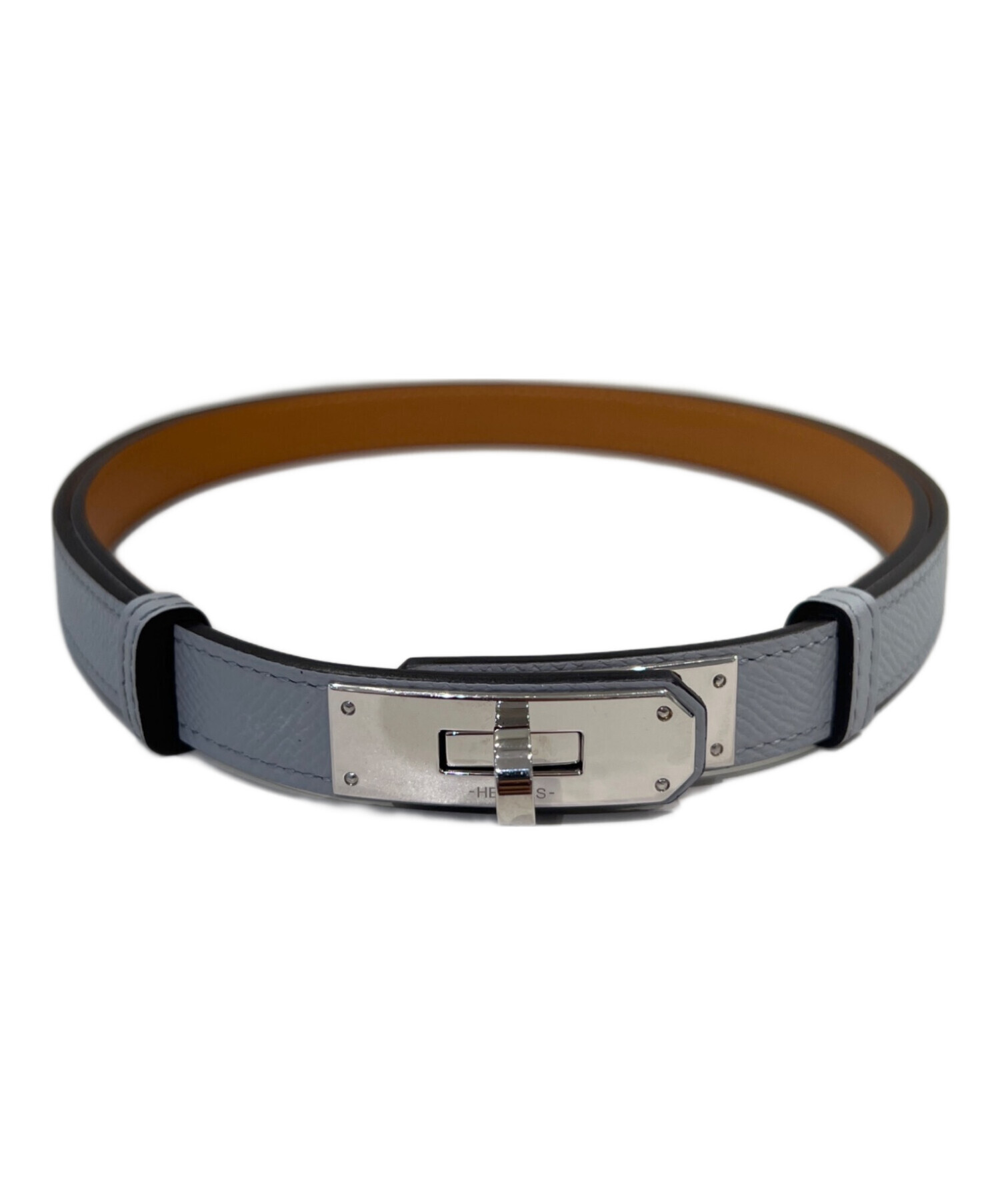 中古・古着通販】HERMES (エルメス) ケリーベルト 18mm ブルーグラシエ