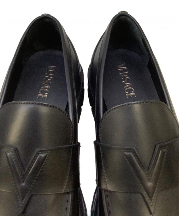 中古・古着通販】VERSACE (ヴェルサーチェ) ローファー ブラック