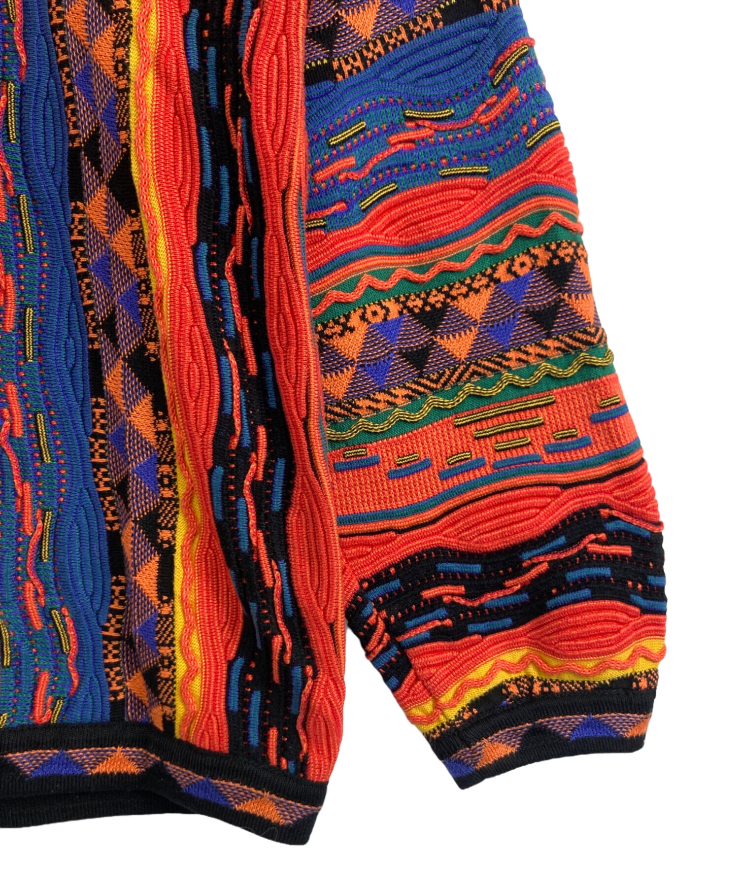 中古・古着通販】TUNDRA (ツンドラ) TUNDRA 3Dニット ピンク×ブルー